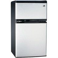 Igloo FR834 3.2 cu. ft. 2-Door Reversible Refrigerator and Freezer, Stainless Steel, Silver by Supernon