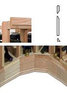 Molding for Curved Corner w OG Crown (Prime Mahogany - Dark Walnut Stain)