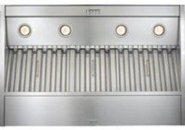 46.38" Wide Wall Mount Hood Insert with Optional External Blowers 4-Speed Control 4-Level Halogen Lighting and...