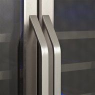 EdgeStar 36 Bottle Built-In Dual Zone French Door Wine Cooler - Black/Stainless Steel N2