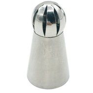 Russian Icing Piping Nozzles Tips Set by AIQI, Sphere Ball Russian Tips Stainless Steel, Pastry Cake Fondant Cupcake... N7