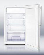 Summit CM411LFRADA: ADA compliant 20&quot; wide freestanding refrigerator-freezer with a lock, custom door for slide-in... N4