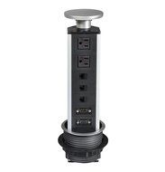 Tabletop Power Data Center Pulling Pop Up Power Socket 2 US Plugs 3 RJ45 Ports DHMI +VGA PTabletop Safe Hidden... N4