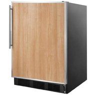 Summit BI541B 24 Black Built-in Compact Refrigerator, Custom Panel Required