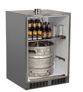 Marvel MO24BTS2RS Outdoor Built-In Beer Dispenser, Twin Tap, Solid Door, Right Hinge, 24", Stainless Steel N6