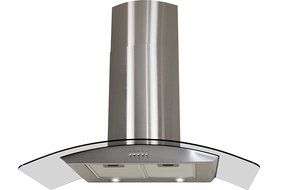 Kissemoji 30" Kitchen Island Vented/ Ductless Stainless Steel Glass Range Hood or Stove Vent with LED Lights N3