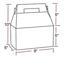 Gable Boxes, X-Large 9x5x10 Size, Set of 6 (Natural Kraft) N2
