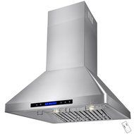 AKDY 30" Stainless Steel Wall Mount Style Touch Screen Control Kitchen Vent Fan Range Hood N4