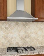 Ancona Pyramid with Rim Stainless Steel 450 CFM Wall Mount Range Hood, 30-Inch N2