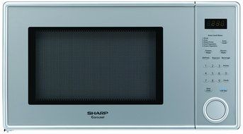 Sharp R-309YV R309 Series 1.1 Cubic Feet 1000-watt Microwave Oven, Mid-Size, Pearl Silver