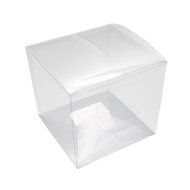 LNKEY 50 PCS Clear Favor Boxes 3x3x3 Inch for Cupcake Wedding Party Favors,Clear N5
