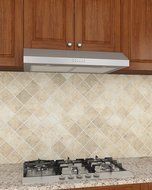 Ancona Stainless Steel Slim 5-Inch High 300 CFM 4-Speeds Under Cabinet Range Hood, 30-Inch N4