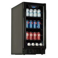 Beverage Cooler with 80-can Built-in and Adjustable Soft-touch Electronic Thermostat, Black N4