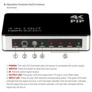 4K HDMI Switches, SENHAI 3 Ports HDMI Adapter with Pigtail Cable, Support 4K 1080P 3D UHD Blue-ray DVD, 3 HDMI... N13