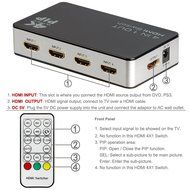 4K HDMI Switches, SENHAI 3 Ports HDMI Adapter with Pigtail Cable, Support 4K 1080P 3D UHD Blue-ray DVD, 3 HDMI... N14