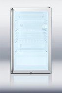 Summit SCR450L7SH 20&quot; Commercially Listed Compact Refrigerator With 4.1 cu. ft. Capacity Glass Door Factory Installed...