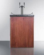 Summit SBC635MBIFRTWIN 24" Built In Beer Dispenser with 5.6 cu. ft. Capacity Digital Thermostat Automatic Defrost...