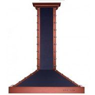 760 CFM Wall Mounted Range Hood Size: 10.5" H x 36" W x 19.7" D, Finish: Black / Copper