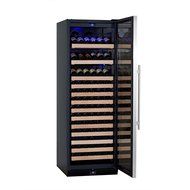 KingsBottle 98 Bottle Single Zone Wine Cooler, Black with Glass Door N10