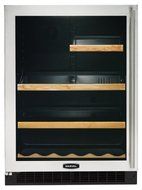 AGA Marvel 6GARM-BS-G-L Refrigerator and Beverage Center, Black Cabinet with Left Hinge Stainless Steel Frame...