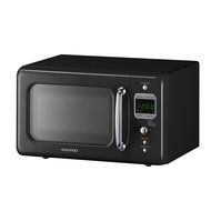 Daewoo Retro Microwave Oven 0.7 Cu Ft, Piano Black 700W N2