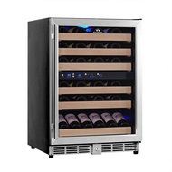 KingsBottle 50 Bottle Dual Zone Wine Cooler, Black N11