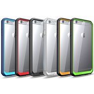 iPhone 6 6S TPU Case,TYoung(TM) 2 in 1 Set Soft TPU Flexible Silicone Frame + Transparent Clear Hard PC Back [... N18