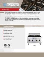 Eurodib HP636 Stainless Steel 6 Burners Hot Plate N4