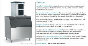 Scotsman F1222A-32 Prodigy Plus Ice Maker flake style air-cooled up to 1100 lb