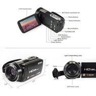Ordro HDV-Z18 Plus Full HD 1080P Digital Video Camcorder Camera DV 3 inch TFT LCD Rotation Touch Screen with Teleconverter... N4