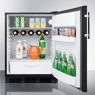 Freestanding Residential Counter Height All-Refrigerator - Black N4