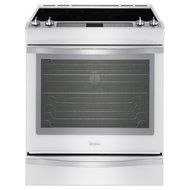 Whirlpool WEE760H0DH Ice Collection 30" White Ice Electric Slide-In Smoothtop Range - Convection