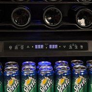 Magic Chef 44 Bottle Stainless Dual Zone Wine &amp; Beverage Cooler MCWBC77DZC N2