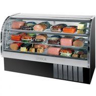 Beverage-Air CDR6/1-B-20 One Section 73&quot; Curved Glass Refrigerated Bakery Display Case 27.6 cu.ft. Capacity Black...