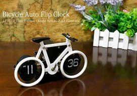 Bicycle Auto Flip Clock - 12 Hour Time Format, Quartz Action, 2 AA Batteries N6