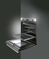 Smeg Classic Design SOU330X 30 Single Electric Wall Oven 4.34 cu. ft. Capacity, Self Cleaning