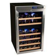 34 Bottle Free Standing Dual Zone Wine Cooler - Black/Stainless Steel