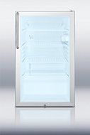 Summit SCR450L7TB 20&quot; Commercially Listed Compact Refrigerator With 4.1 cu. ft. Capacity Glass Door Factory Installed... N3