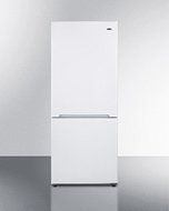 Summit FFBF100W 24" Energy Star Bottom Freezer Refrigerator with 10.2 cu. ft. Capacity Frost-Free Operation Humidity... N3