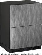 U-Line U1224DWRINT00B 24&quot; 1000 Series Built-In Solid Refrigerator Drawers with 5.4 cu. ft. Total Capacity, in... N2