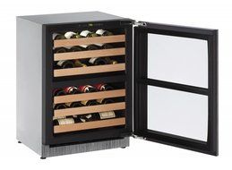 U-Line U2224ZWCINT00A Built-in Wine Storage, 24", Stainless Steel N3