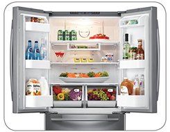 Samsung RF20HFENBSR 33" 20.0 cu. ft. Capacity French Door Refrigerator with Twin Cooling System Automatic Icemaker... N2
