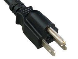 6FT Right Angled AC Power Cord for HP LE1901w 19-inch Widescreen LCD Monitor + 3 Outlet Adapter N3