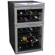 Koolatron WC24 Black 24 Bottle Digital Temperature Control Dual-Zone Wine Cellar
