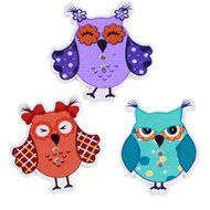 GU Angqi Cute Animal Owl Pattern Wooden Buttons Sewing Scrapbooking