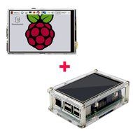OSOYOO Raspberry Pi 3 3.5&rdquo; LCD Touch Screen Display Monitor + Clear Case + 2PCS Cooling Heat... N12