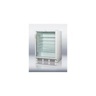 Summit SCR600LBIADA: ADA compliant, commercially approved glass door all-refrigerator for built-in use, with white... N3