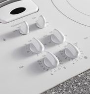 GE Profile 30" White Electric Cooktop With Downdraft N3