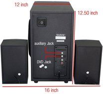 Boytone BT-328F, 2.1 Wireless Bluetooth Multi Media speaker, powerful home theater speaker systems, FM Radio,... N5