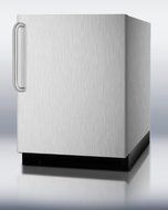 Summit BI605BCSS: 6 cu.ft. built-in undercounter refrigerator-freezer in complete stainless steel finish